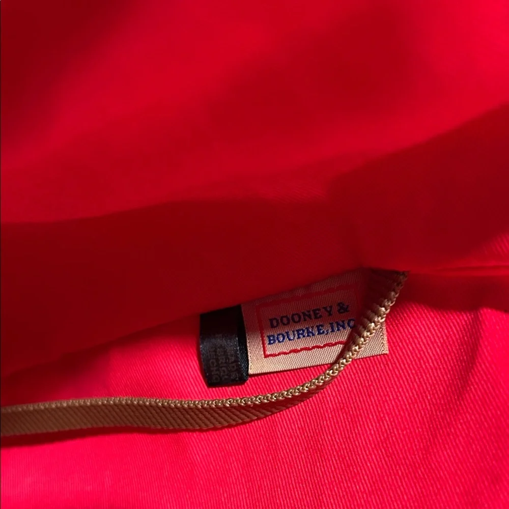 Dooney & Bourke Red Leather Shoulder Bag - Picture 7 of 9